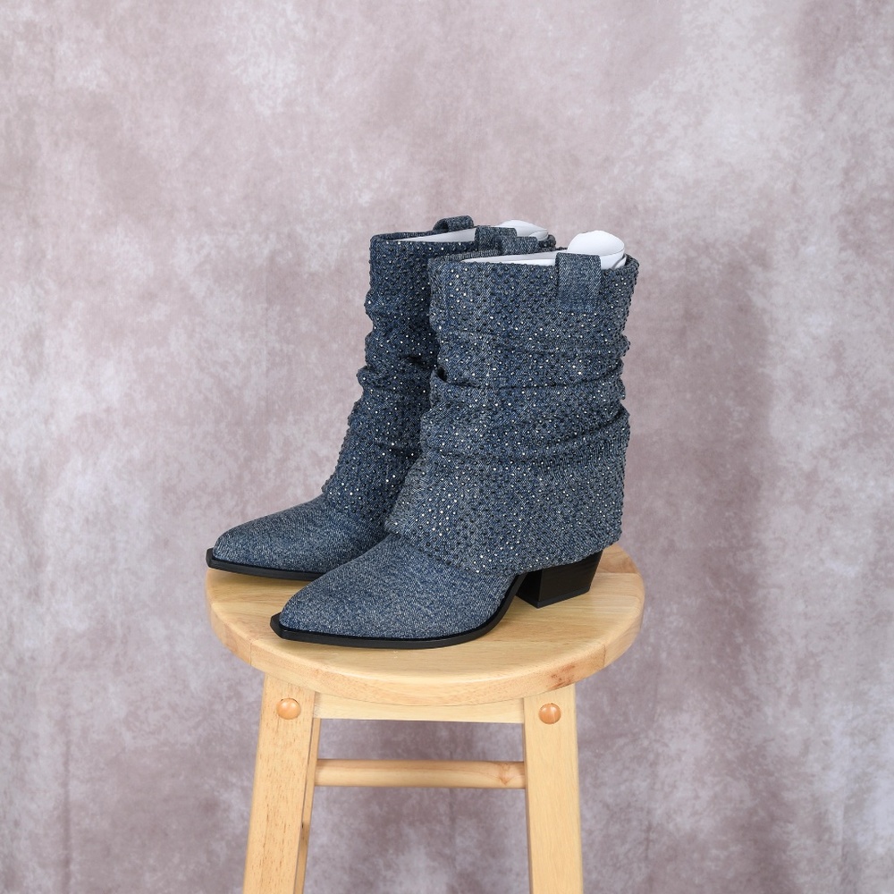 D'Amelio Boots- Rhinestone- NIB